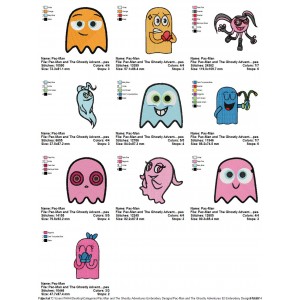 Package 10 Pac Man and The Ghostly Adventures 02 Embroidery Designs